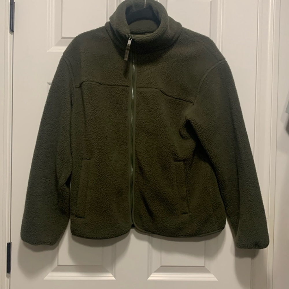 Green Fleece Gap Jacket Size Medium